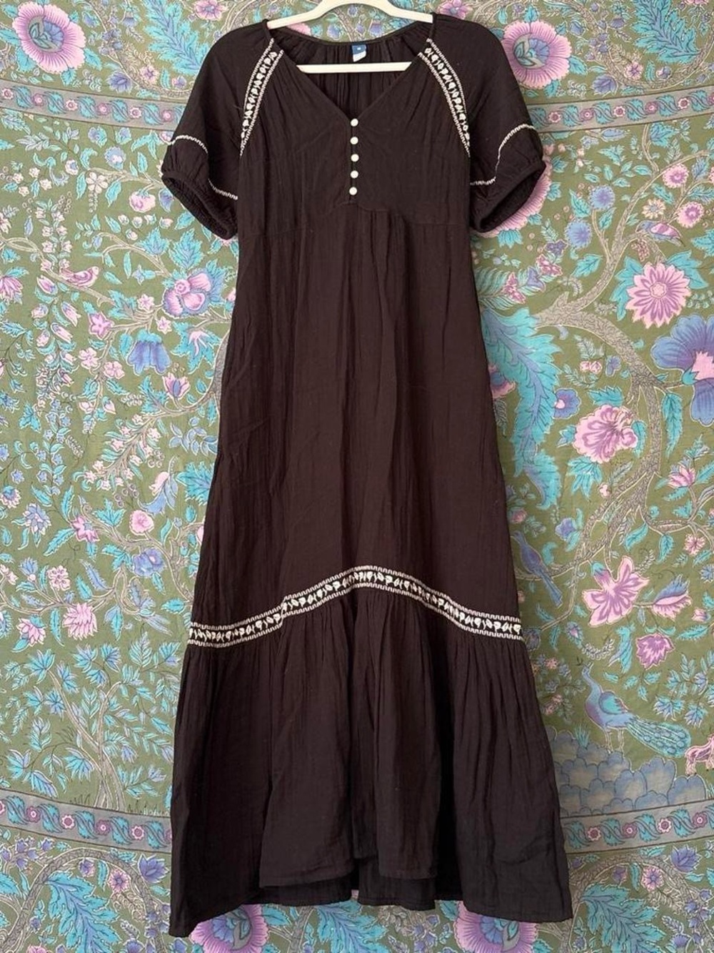 Old navy black cotton maxi dress